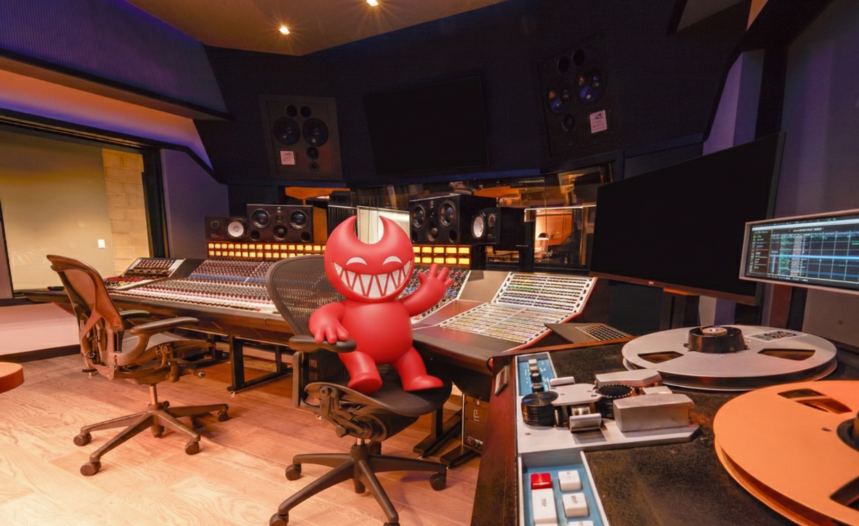 La mascotte DEL! dans le studio